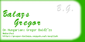 balazs gregor business card